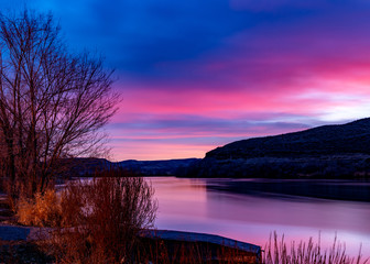 Sunrise at a boat ramp on the Snake River in Idaho