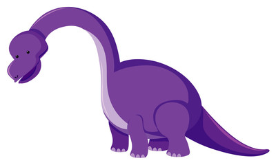 Single picture of purple brachiosaurus