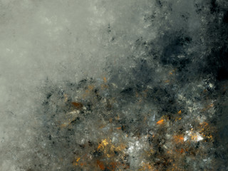 black and white abstract fractal background 3d rendering illustration