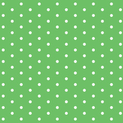 Background template design with polkadots on green