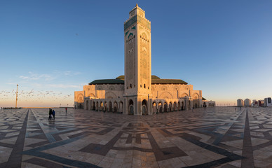 Hassan II Mosque is a mosque in Casablanca, Morocco. It is the largest mosque in Africa and the 3rd largest in the world. Its minaret is the world's second highest minaret at 210m Construction details