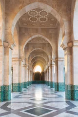 Rolgordijnen Hassan II-moskee is een moskee in Casablanca, Marokko. Het is de grootste moskee van Afrika en de op twee na grootste ter wereld. De minaret is & 39 s werelds op een na hoogste minaret op 210 m Constructiedetails © Michal