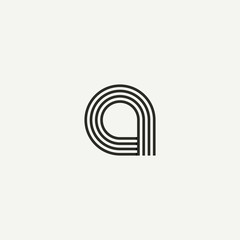 A logo. Abstract letter A logo design. Line creative symbol. Logo branding. Universal vector icon - Vector