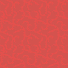 Seamless vector pattern with bright scarlet curls on a burgundy background.