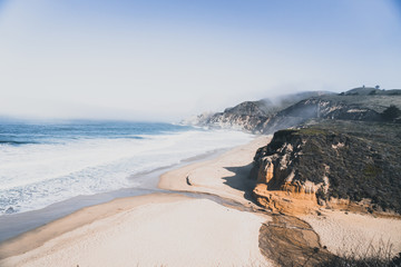 Fototapeta na wymiar Beautiful beach on the coast of California