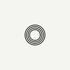 O logo. Abstract letter O logo design. Line creative symbol. Logo branding. Universal vector icon - Vector