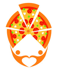 vector illustration of pizza