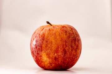 Red fresh apple isolated on white background