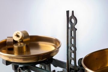 weighing with antique technique with weight bearing