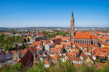 Fototapeta premium Blick über die Altstadt von Landshut