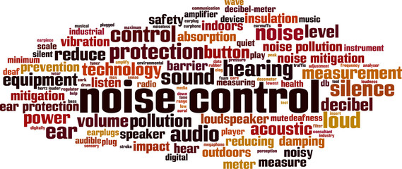Noise control word cloud