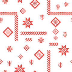 Pattern with symbols of mother and baby