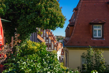 Roofs of houses in the old town. Meissen. Germany.