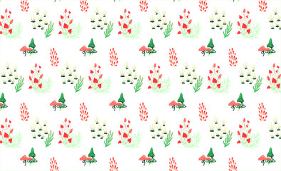 Beautiful coral pattern on a white background.