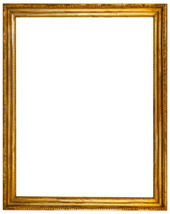 Picture frame isolated interior vintage art gold baguette