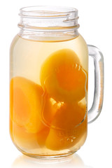 Peach kompot jar, paths