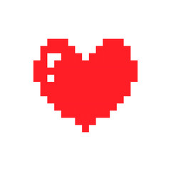 Heart symbol bit pixel art