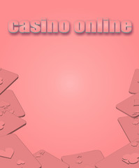 Pink poker card poster for design work