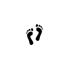 Human foot soles shape, vector symbol