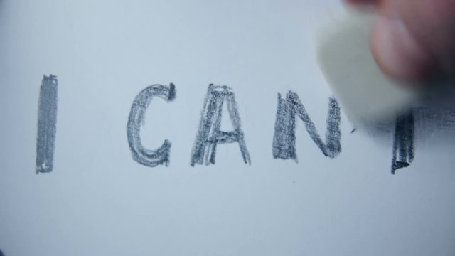 Remove The Word I Can.Motivation Concept For Business.