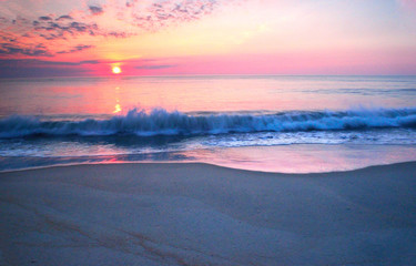 Pink Sunrise on the Beach