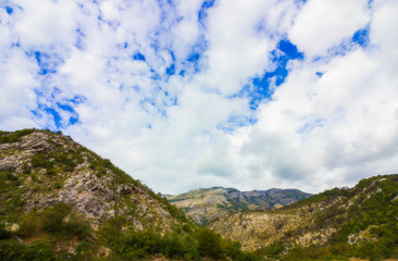 Views of canyons, mountains and forests in the Durmitor nature park, Montenegro