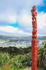 View over the capital Wellington from Mount Victoria, North Island, New Zealand