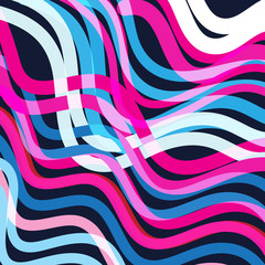 Obraz premium Abstract bright geometric background with different waves