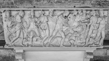 Tomb in Camposanto Monumentale, Pisa, Tuscany, Italy