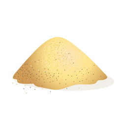 Isolated pure cane sugar vector illustration. Sugar cane industry and its derivatives.