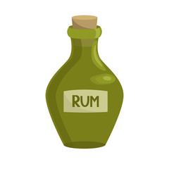 Isolated bottle of rum vector illustration.