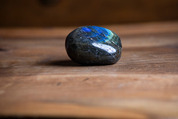 Gloving blue gemstone