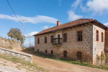 November 2nd 2019 - Akritas village, Greece - Old and abandoned house in Akritas village, Florina, Greece