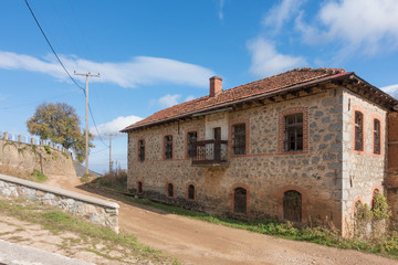 November 2nd 2019 - Akritas village, Greece - Old and abandoned house in Akritas village, Florina,...