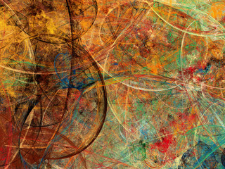 yellow abstract fractal background 3d rendering illustration