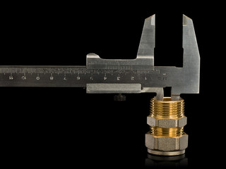 Measurement of internal diameter of the plug by means of  caliper