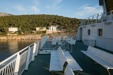 Fototapeta na wymiar boat with seats