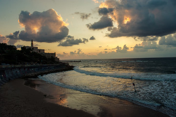 sunset on beach