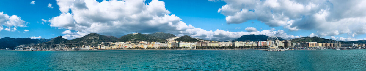 Fototapeta na wymiar Landscape Salerno city, from Italy