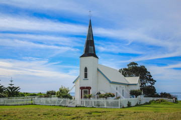 Fototapeta na wymiar Anglican church of Raukokore, East Cape region, North Island, New Zealand