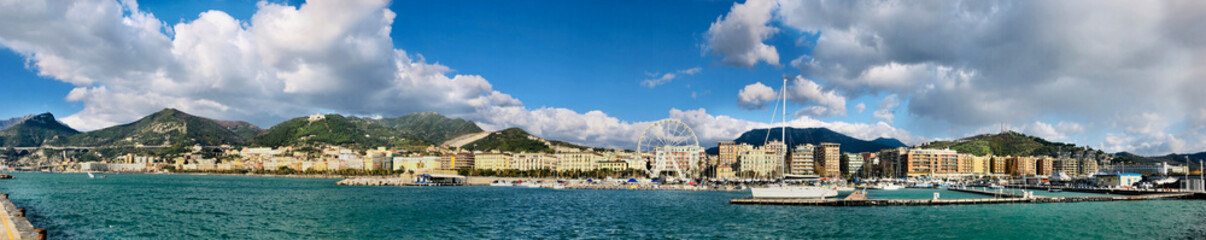 Landscape Salerno city, from Italy