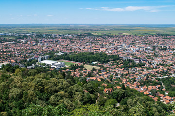 Panoramic view of the city of Vrsac, Serbia