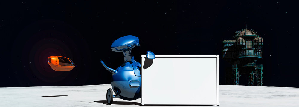robot and futuristic elements