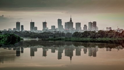 Warszawa wieżowce w centrum - obrazy, fototapety, plakaty