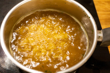 soup boiling in a pot