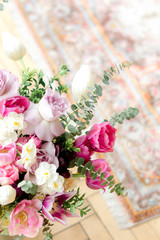 Spring bouquet of flowers background