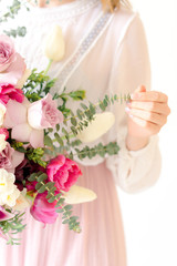 Fototapeta premium Spring bouquet of flowers background