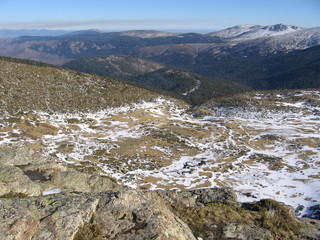 Paisaje nevado Peñalara Madrid