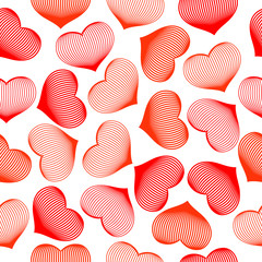 Seamless pattern with hearts. Vector illustration.