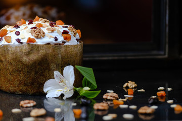 wedding cake with flowers